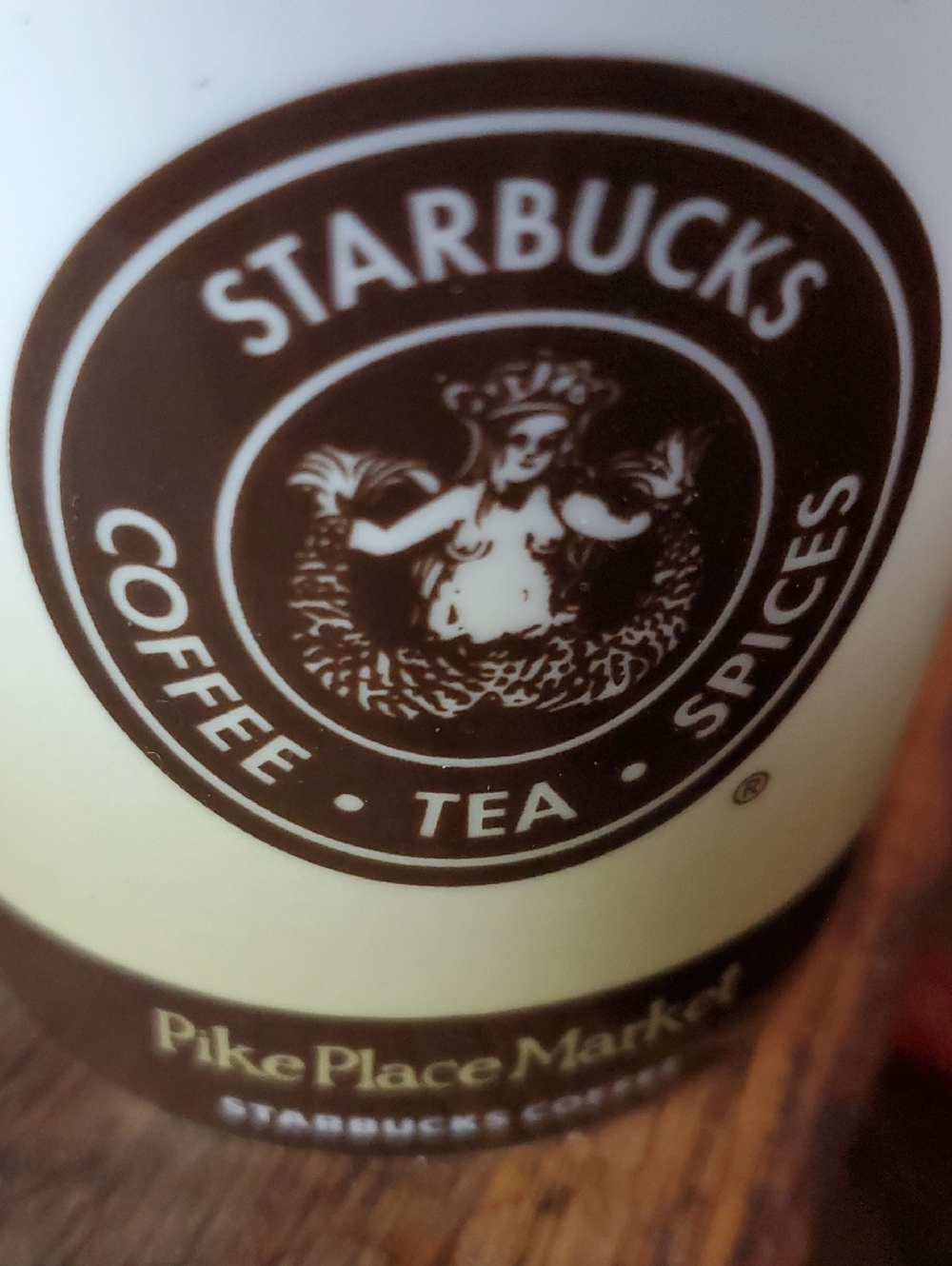 Starbucks Ceramic Mug in Cream with Melusine the Siren Emblem and Pike Place Mar - Picture 12 of 12